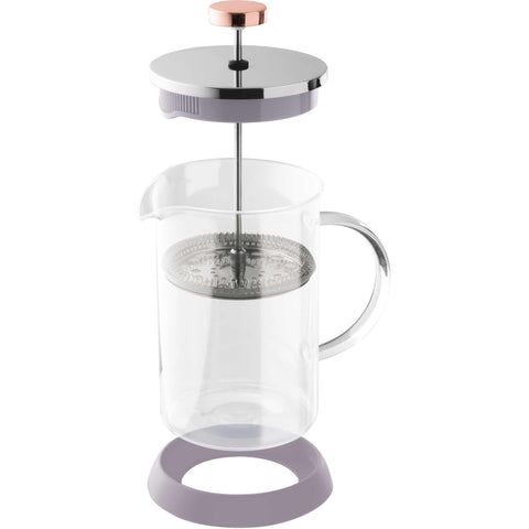 Cafetera de émbolo para café y té, prensa francesa, cafetera de émbolo para café y té, gris topo mate, NUEVA, BH/8588