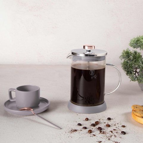 Cafetera de émbolo para café y té, prensa francesa, cafetera de émbolo para café y té, gris topo mate, NUEVA, BH/8589