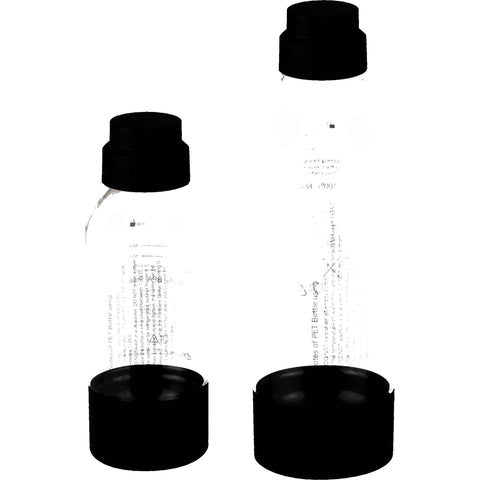 Product image of Soda maker with 2bottles and barometer universal CO2cylinders size. Part of the Black Vantage Collection/Matte Black Collection/Black Silver Collection . Features: • Material: stainless steel, pp • Size: 43,5*22*12 cm • 2 pcs pp bottle with cup: 1,0L and 0,5L • Universal, standard CO2 cylinders size (not inclu.... (Studio view). Official Berlinger Haus product, boosted by Promintra sl.