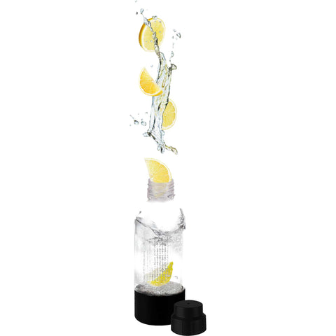 Product image of Soda maker with 2bottles and barometer universal CO2cylinders size. Part of the Black Vantage Collection/Matte Black Collection/Black Silver Collection . Features: • Material: stainless steel, pp • Size: 43,5*22*12 cm • 2 pcs pp bottle with cup: 1,0L and 0,5L • Universal, standard CO2 cylinders size (not inclu.... (Studio view). Official Berlinger Haus product, boosted by Promintra sl.