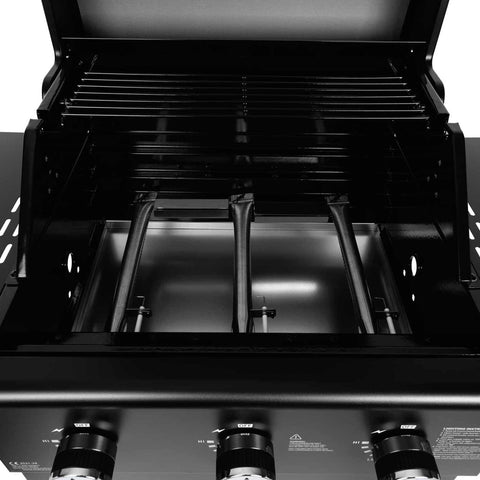 Product image of Outdoor gas barbecue grill 3burners. Part of the outdoor . Features: • XL SIZE: Cooking area: 50*41,5 cm • Main burners: 2,2 KW*3 • Thermometer in the top (lid) • Cold roll steel lid, side and front panels, control p.... (Studio view). Official Berlinger Haus product, boosted by Promintra sl.