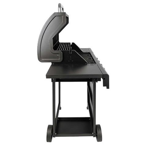 Product image of Outdoor gas barbecue grill 4burners. Part of the outdoor . Features: • XXL SIZE: Cooking area: 60*41,5 cm • Main burners: 2,2 KW*4 • Thermometer in the top (lid) • Cold roll steel lid, side and front panels, control .... (Studio view). Official Berlinger Haus product, boosted by Promintra sl.
