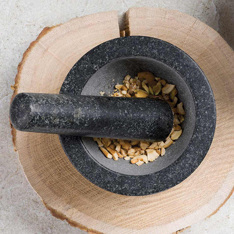  BH/8608, Mortero, Negro, Oro Rosa, Mortero, Granito