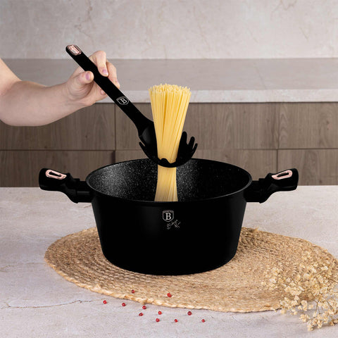  BH/8613, Cuchara para espaguetis, Negra, Plateada, Herramientas de cocina, Utensilio de cocina, Utensilio de cocina, Utensilio de cocina, Aparato de cocina