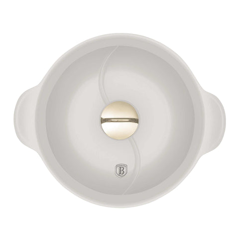  BH/8628, Olla caliente con tapa 30cm, Crema mate, Olla caliente 30 cm, Aluminio fundido, Olla caliente, Olla caliente con tapa, Batería de cocina, Cocina, Ollas y cazuelas, Olla
