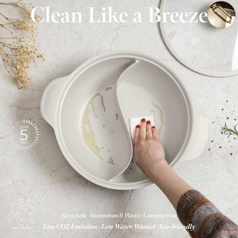  BH/8628, Olla caliente con tapa 30cm, Crema mate, Olla caliente 30 cm, Aluminio fundido, Olla caliente, Olla caliente con tapa, Batería de cocina, Cocina, Ollas y cazuelas, Olla