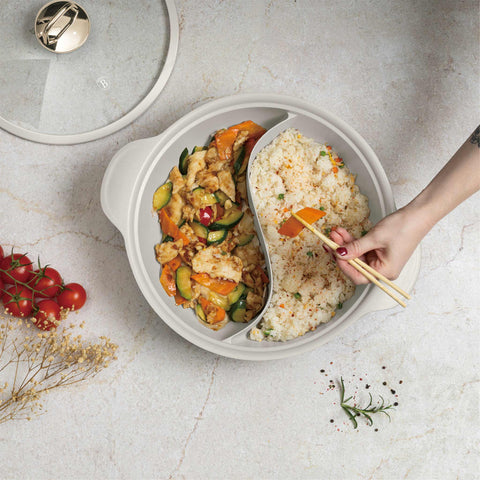  BH/8628, Olla caliente con tapa 30cm, Crema mate, Olla caliente 30 cm, Aluminio fundido, Olla caliente, Olla caliente con tapa, Batería de cocina, Cocina, Ollas y cazuelas, Olla