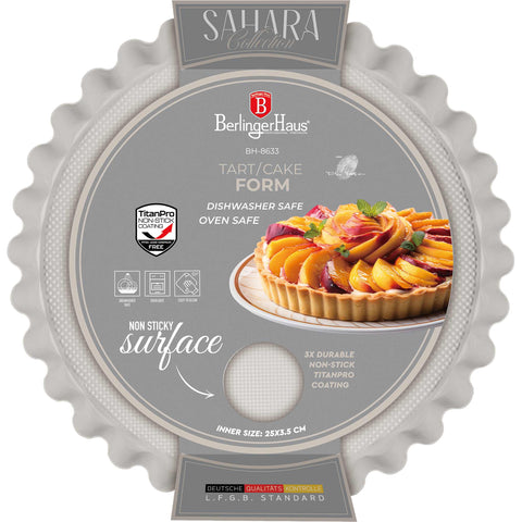  BH/8633, Molde para tarta/pastel 28x3,5cm, Crema Mate, utensilios para hornear, molde para tarta/pastel, molde para tarta, molde para pastel, horneado, Molde para tartas y pasteles