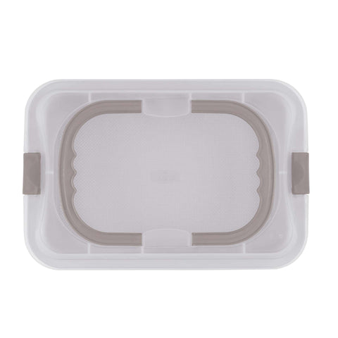 BH/8638, Asador rectangular con tapa, color topo mate, utensilios para hornear, asador rectangular a., asador rectangular, asador, horneado