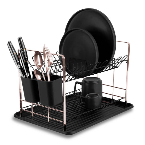  BH/8644, Escurreplatos, Negro, Oro rosa, Utensilios de cocina
