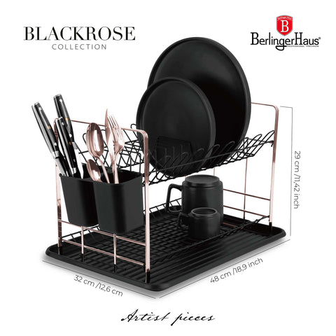  BH/8644, Escurreplatos, Negro, Oro rosa, Utensilios de cocina