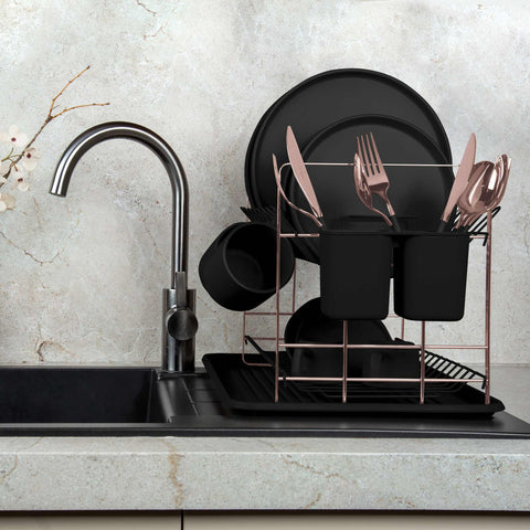  BH/8644, Escurreplatos, Negro, Oro rosa, Utensilios de cocina