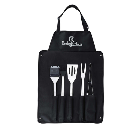  BH/8652, juego de 6 accesorios para parrilla en estuche, acero inoxidable, para exteriores, juego de accesorios para parrilla, en estuche, 6 piezas, accesorios para barbacoa, juego de herramientas para parrilla