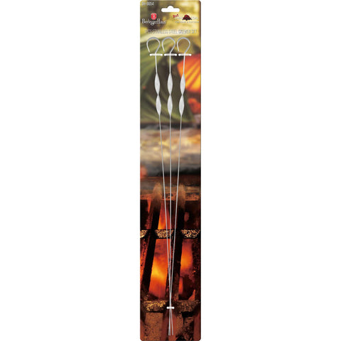  BH/8654, juego de 3 brochetas de acero inoxidable para exteriores, juego de 3 brochetas, accesorios para barbacoa