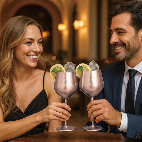 Juego De 2 Copas De Vino De Metal, Imagen lifestyle