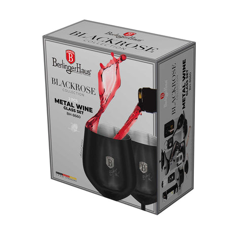 Set De 2 Copas De Vino De Metal