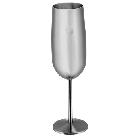 BH/8665, juego de 2 copas de champán de metal, acero inoxidable, juego de 2 copas de champán, juego de copas de champán, copa de metal, vajilla, vidrio