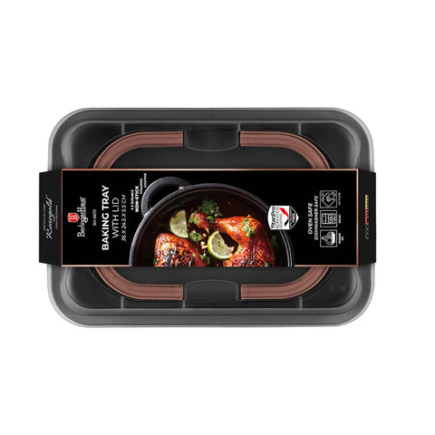  BH/8673, Asador rectangular con tapa, Oro rosa, Utensilios para hornear, Asador rectangular a., Asador rectangular, Asador, Horneado, Bandeja para asar