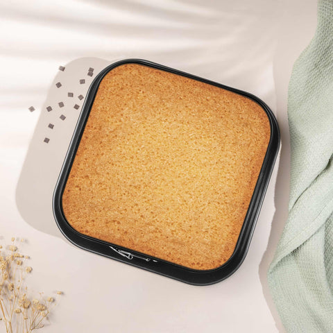  BH/8680, Molde desmontable cuadrado 28x28cm, Antracita mate, utensilios para hornear, molde desmontable cuadrado, pastel, acoplamiento, horneado, molde desmontable