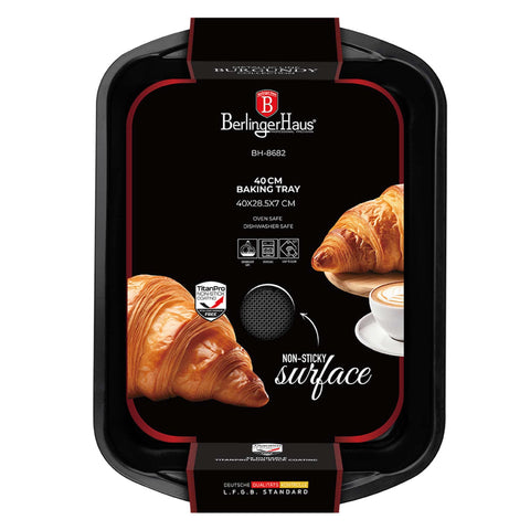 BH/8682, RENEW, BH/7861,BH/1541,BH/1541A,BL-3218, Asador rectangular 40x28,5cm, burdeos, rojo, utensilios para hornear - asador rectangular, asador rectangular, asador, utensilios para hornear, horneado,Berlinger Haus, Promintra