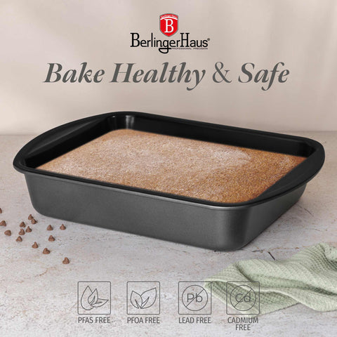  BH/8685, Asador rectangular 35x27cm, Antracita mate, utensilios para hornear, asador rectangular a., asador rectangular, asador, hornear