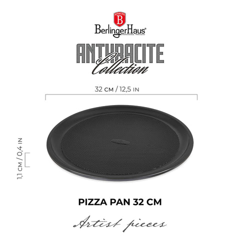  BH/8688, Molde para pizza de 32 cm, antracita mate, utensilios para hornear, molde para pizza, utensilios para hornear moldes para pizza, hornear