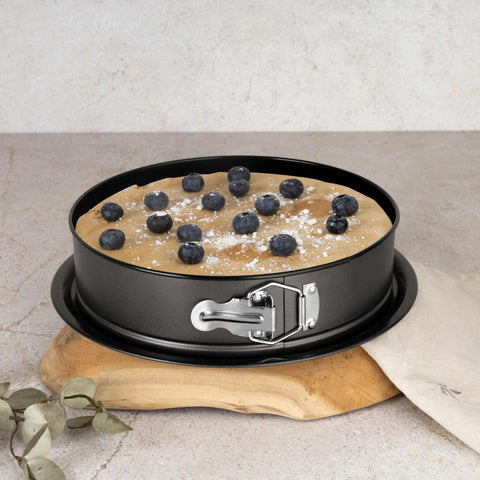  BH/8689, Molde desmontable redondo 26x6,8cm, Antracita mate, utensilios para hornear, molde desmontable redondo, molde desmontable redondo, pastel, horneado, acoplamiento, molde desmontable