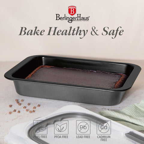  BH/8694, Asador rectangular con tapa, Antracita mate, utensilios para hornear, asador rectangular a., asador rectangular, asador, hornear