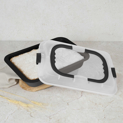  BH/8694, Asador rectangular con tapa, Antracita mate, utensilios para hornear, asador rectangular a., asador rectangular, asador, hornear