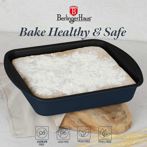  BH/8698, Asador rectangular 35x27cm, Azul mate, utensilios para hornear, asador rectangular a., asador rectangular, asador, hornear