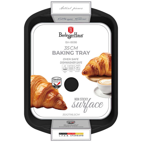  BH/8698, Asador rectangular 35x27cm, Azul mate, utensilios para hornear, asador rectangular a., asador rectangular, asador, hornear