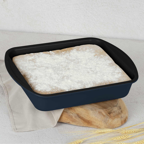  BH/8698, Asador rectangular 35x27cm, Azul mate, utensilios para hornear, asador rectangular a., asador rectangular, asador, hornear