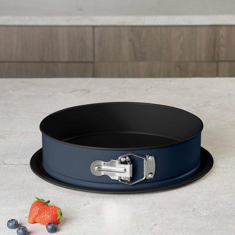  BH/8702, Molde desmontable redondo 26x6,8cm, Azul mate, Utensilios para hornear, Molde desmontable redondo, Molde desmontable redondo, Pastel, Horneado, Acoplamiento, Molde desmontable