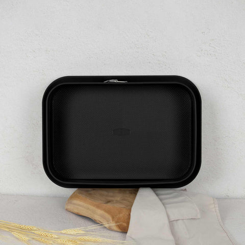  BH/8703, Molde desmontable rectangular 39x27cm, Azul mate, Utensilios para hornear, Molde desmontable rectangular, Molde desmontable cuadrado, Pastel, Acoplamiento, Horneado, Molde desmontable