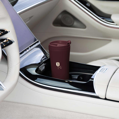  BH/8734,Taza de café 0,5L,Burdeos mate,Taza de café,Taza de viaje,Botella,Frasco,Vajilla,Taza