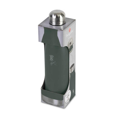  BH/8739, termo de vacío de 0,5 l, verde mate, termo de vacío, termo, almacenamiento de alimentos, frasco