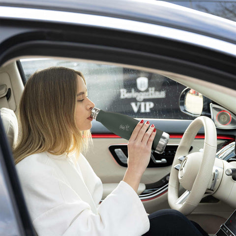  BH/8739, termo de vacío de 0,5 l, verde mate, termo de vacío, termo, almacenamiento de alimentos, frasco