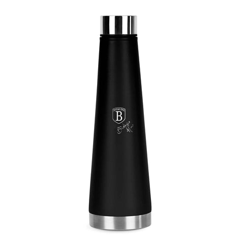 0, 4L, BH/8750, botella, café, Flask, Food Storage, forma de botella, Matte Black Collection, negro, plateado, termo, termo de vacío, té, té-café