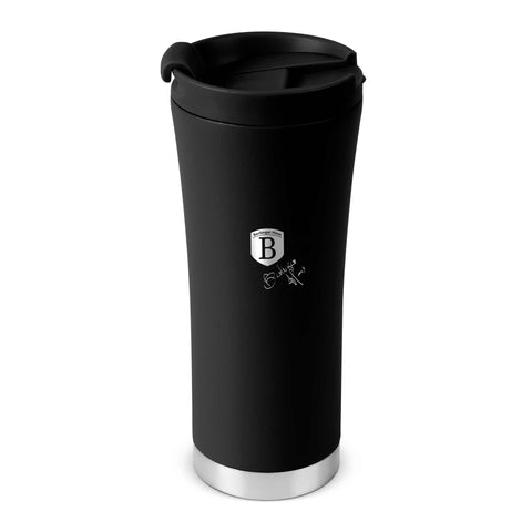  BH/8751, Taza de café 0,5L, Negra, Plateada, Taza de café, Taza de café de viaje, Botella, Frasco, Vajilla, Taza