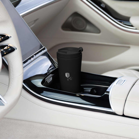  BH/8751, Taza de café 0,5L, Negra, Plateada, Taza de café, Taza de café de viaje, Botella, Frasco, Vajilla, Taza