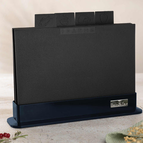  BH/8758, juego de tablas de cortar de 5 piezas, azul mate, juego de tablas de cortar, cuchillos y herramientas de corte, tabla de cortar