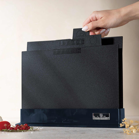  BH/8758, juego de tablas de cortar de 5 piezas, azul mate, juego de tablas de cortar, cuchillos y herramientas de corte, tabla de cortar