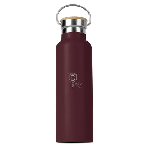 Termo Con Tapa De Bambú 0,6L