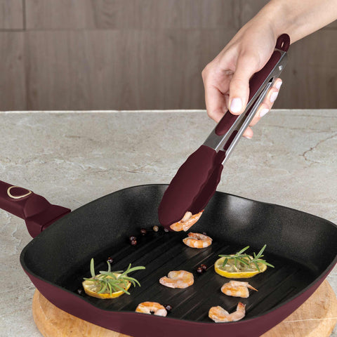  BH/8760, Pinza para alimentos, Burdeos mate, Utensilios de cocina, Pinzas