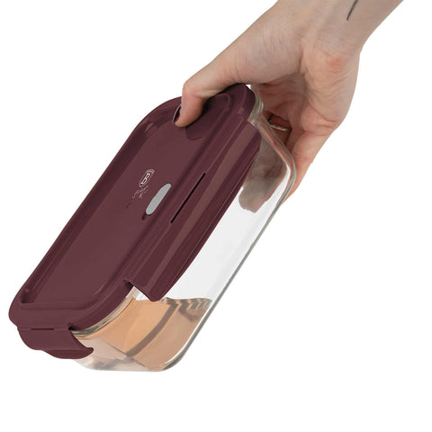 BH/8790, juego de 3 recipientes de vidrio para alimentos, vidrio, recipiente para alimentos, recipiente de vidrio para alimentos, caja para alimentos, almacenamiento de alimentos