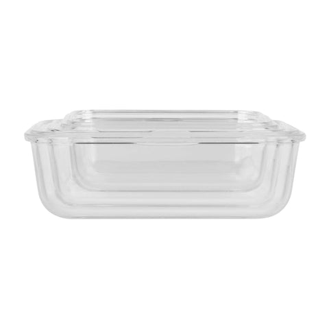 Juego De 3 Recipientes De Vidrio Para Alimentos