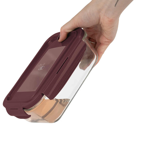 Product image of Butter dish with lid. Part of the Metallic Line Rose Gold Edition . Features: • Material: stainless steel, plastic • Size: 18,7*12,3*7,8 cm. (Conceptual view). Official Berlinger Haus product, boosted by Promintra sl.