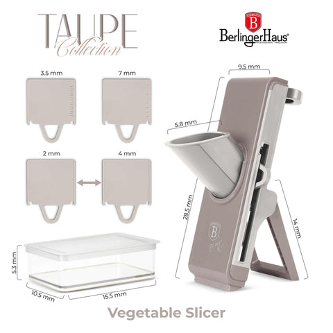 BH/8798, Cortadora de verduras, Crema, Gris topo, Utensilios de cocina, Cortadora y picadora