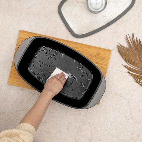  BH/8800, Asador con tapa de cristal y botón de aroma, Antracita mate, Asador con tapa de cristal, Aluminio fundido, Asador, Botón de aroma, Utensilios para hornear, Horneado