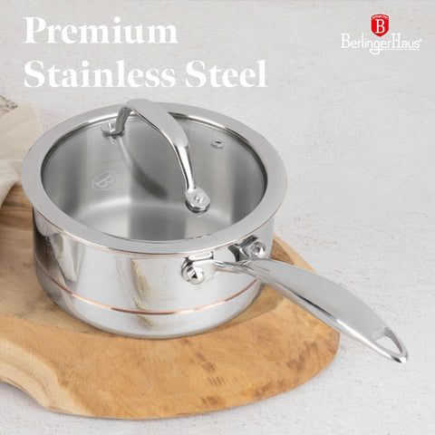  BH/8811, Cacerola con tapa 16cm, Acero inoxidable, Cobre, Cacerola 16 cm b., Cacerola, Cacerola con tapa, Batería de cocina, Cocina, Ollas y cazuelas, Cacerola